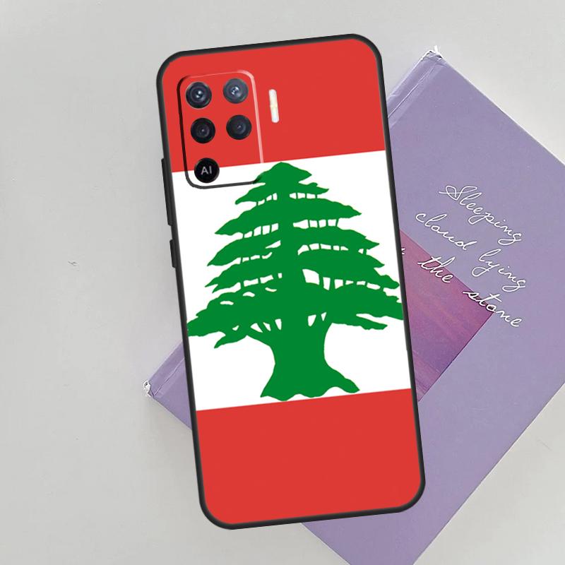 Lebanon Flag Phone Case For Oppo A74 A53 A54 A94 A15 A16 A17 A52 A72 A76 A96 A57S A58 A78 A98 Back Cover