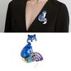 Stylish Rhinestones Foxes Brooch for Banquets and Weddings Animal Lapel Pin Ornament Backpack and Jackets Decoration