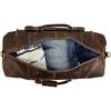 24 Inch Genuine Leather Duffel | Travel Overnight Weekend Leather Bag | Sports Gym Duffel for Men With Leather Toiletry Combo