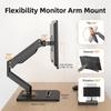 Suptek Monitor Arm Monitor 1 Freestanding TV Gas Spring Gas Pressure Compatible with Height Angle Adjustable Left and VESA 50x50 75X75 Load Capacity