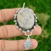 Natural Porcelain Jasper Sterling Silver Trendy Mother Artisan Pendant Jewelry