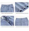 Plus Size Lyocell High-Waisted Wide-Leg Flowy Jeans – Tummy Concealing Floor-Length Women's Pants, Style 66130