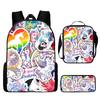 Backpack Unicorn Unicorn Animal Student School Bag, Digital Color Printing Animation Cartoon Backpack