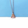 Purple Gold Light Luxury Colored Gold Plated Rose Gold Inlaid Zircon Shiny Crown Iron Tower Pendant Collarbone Chain
