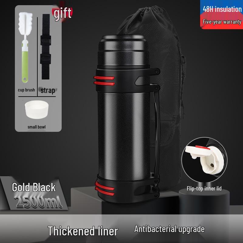 Stainless Steel Portable Thermos Cup for Car Travel - Large Capacity