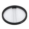 62mm Doppel-Split-Diopter-Filterglas Doppel-Halbmond-Weichzeichner Spezialeffektfilter für spiegellose Kamera SLR-Kamera