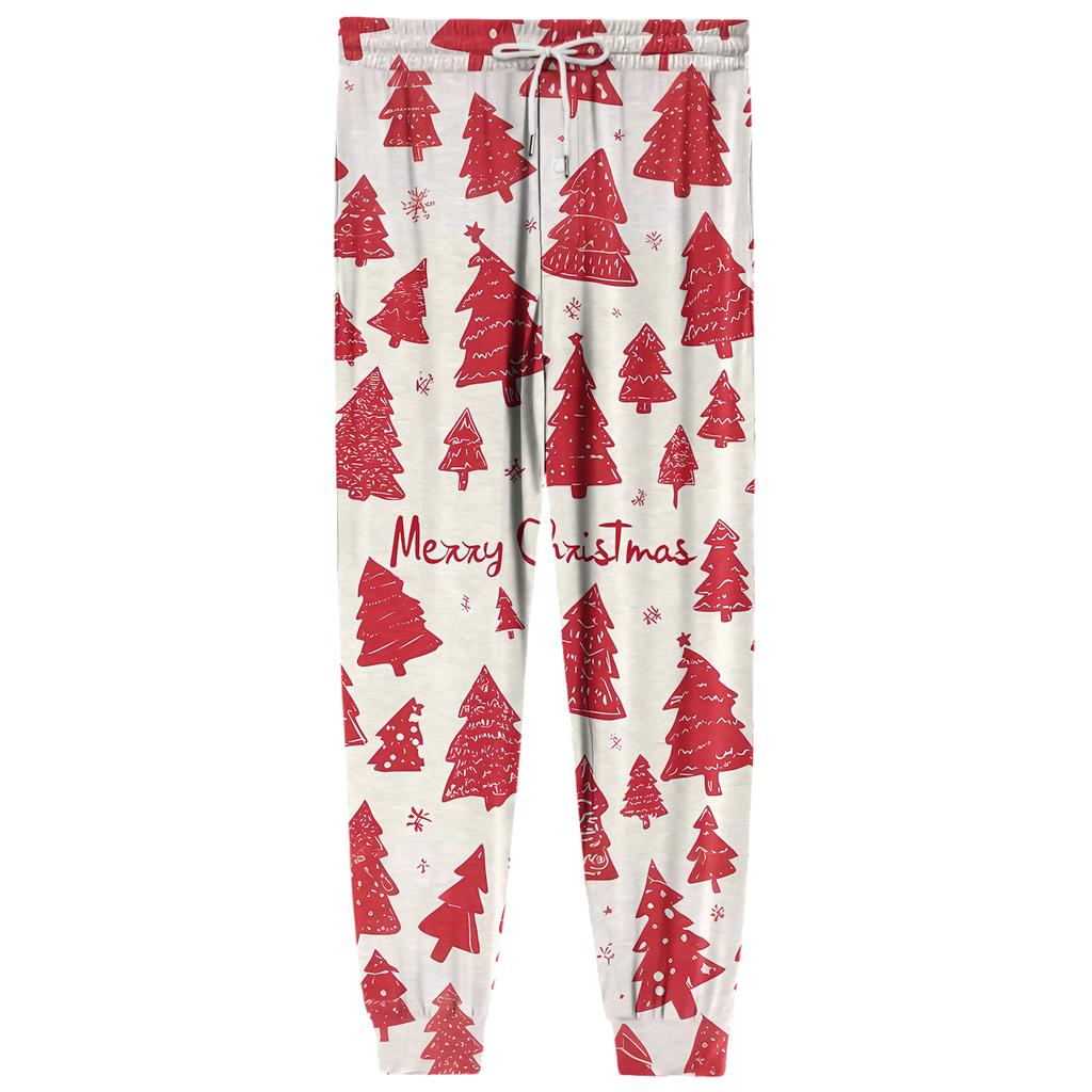 Pánské ležérní kalhoty se stahovací šňůrkou, kapsami a manžetami, domácí spací kalhoty