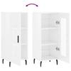 Sideboard High Gloss White 34.5 x 34 x 90 cm Engineered Wood