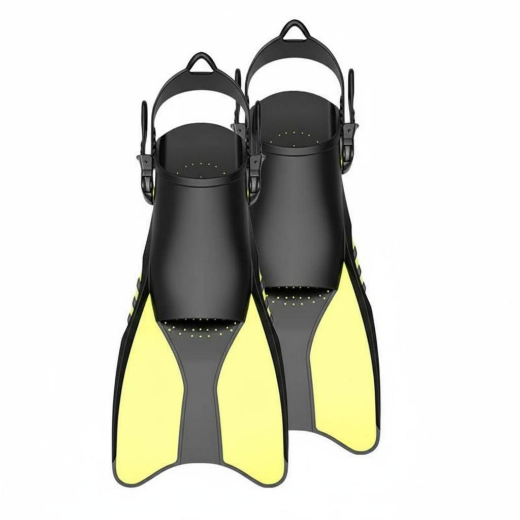Adjustable Accessible Heel Flippers Flexible Adjustable Underwater Fins Accessible Heel Aquatic Fins Soft Foot Pocket for Adults