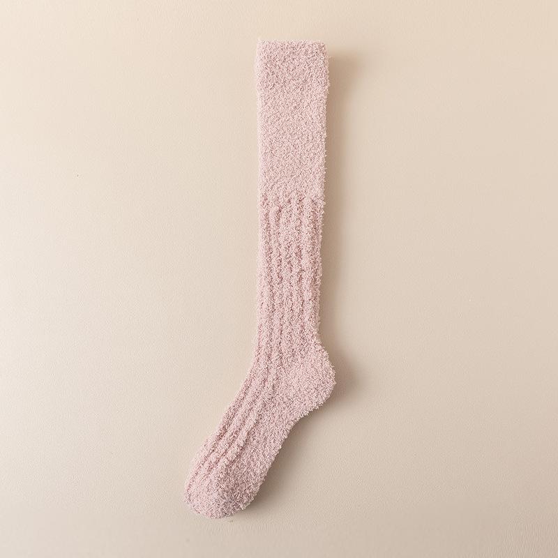 Couple's Coral Fleece Winter Socks: Thick, Velvet-Lined, Cozy Home Sleep Socks for Calf Warmth