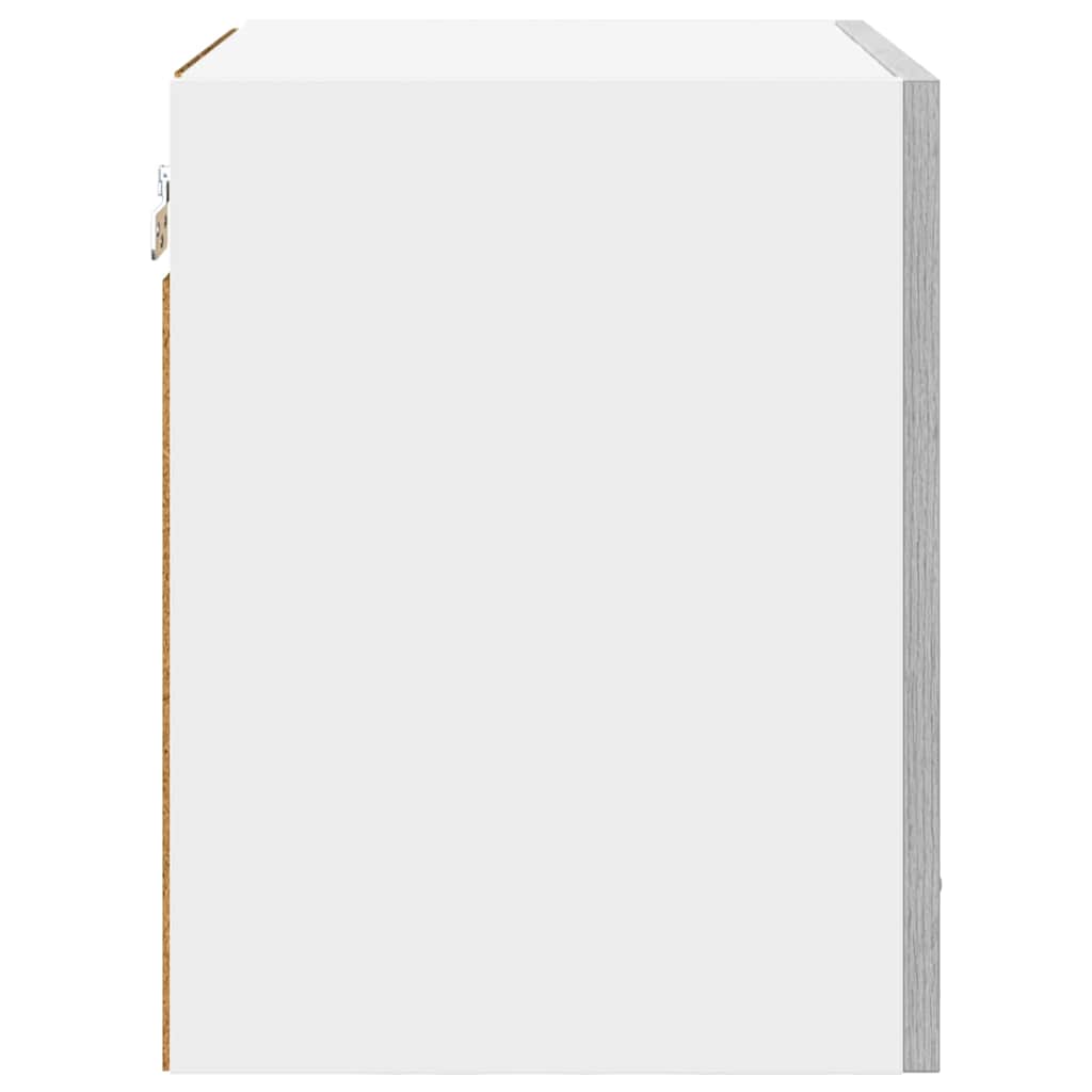 Hanging Cabinet with Door 2 pcs Grey Sonoma and White 40 x 31 x 40 cm