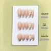 Influencer-Style Wearable Nails: High-End Translucent Gradient with 3D Flowers, Bride Style, Luxury Whitening, Handmade Hot Item