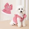 2026 Princess Dress with Bow Tie & Leash: Puppy & Pomeranian Skirt Clothing