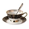 Ensemble Tasse à Café et Soucoupe TLXT en Porcelaine d'Os à Bord Doré