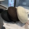 Small Fragrance Style Beret Hat For Women Summer Breathable Knitted Fashion Accessory