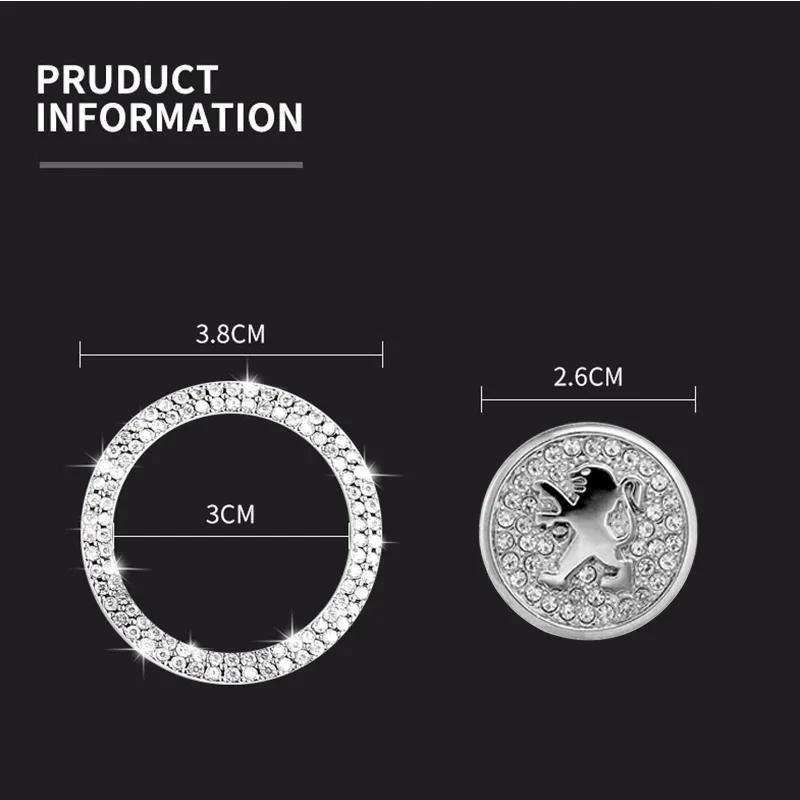 New Car One-Click Engine Start Stop Switch Button Cover Ignition Button Sticker For Peugeot 206 307 308 3008 207 208 407 508 106