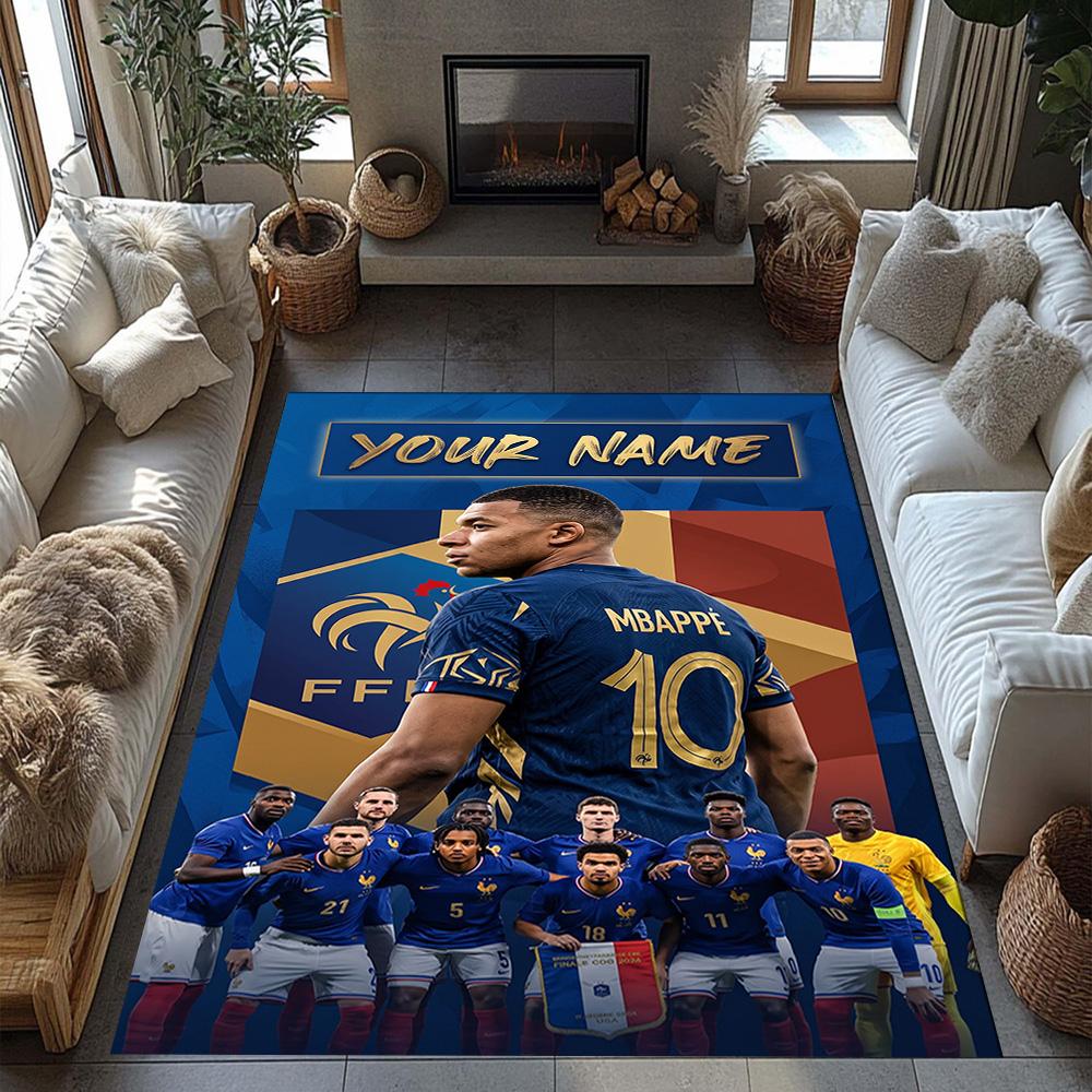 Mbappe Personalized Text Carpet Perfect For Outdoor Dining Room Dormitory Living Rooms Antislip Carpet Anime Office Decor Spiritual Gift