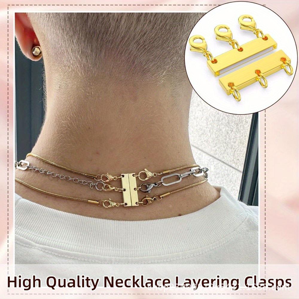 Layered Necklace Magnetic Buckle with Lobster Clasp | Multi-hole Stacking Finishing Accessory