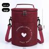 Round Insulated Lunch Tote Bag