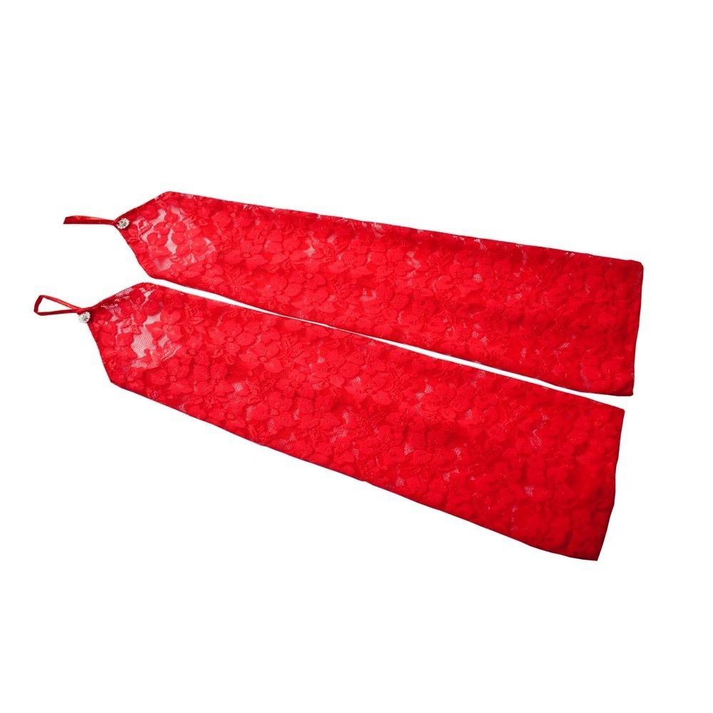 

Кружевные рукава с защитой от УФ-лучей Кружевной вечерний декор для выпускного вечера Горячая распродажа Перчатки для выступлений Велоспорт Вождение красный