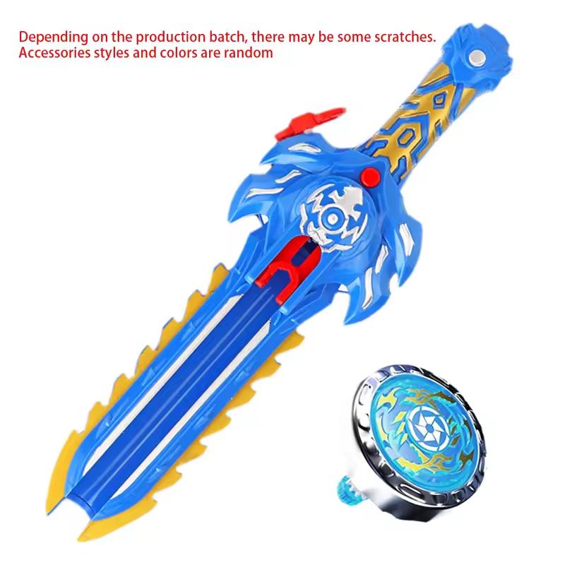 New Kid Spinning Sword Launcher Gyro Toy Multiplayer Interactive Game Color Luminous Spinning Toys For Children's Birthday Gifts