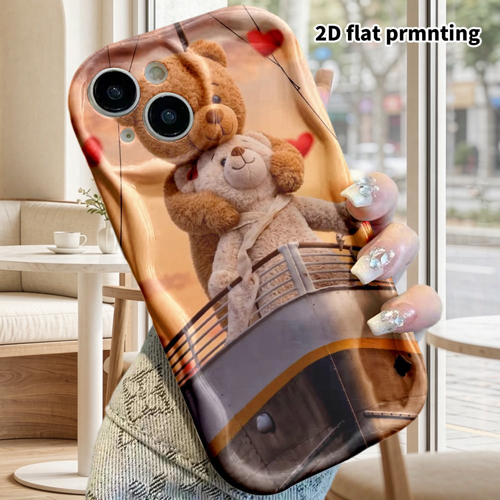 Phone Case: 2D flat design suitable for iPhone 18 17 16 15 14 13 Pro film-style protective case, couple style, famous scene reproduction, Christmas an