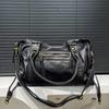 Luxury Soft PU Leather Motorcycle Bag Large Capacity Y2K Style Crossbody Shoulder Bag for Girls