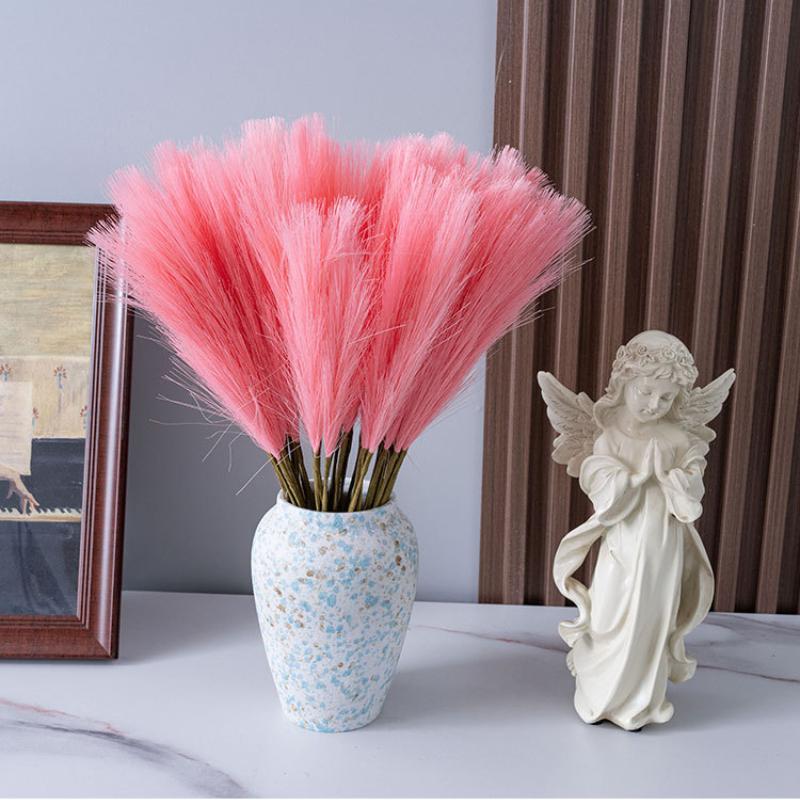 10 buc Buchet Pampas Artificial Floare de Stuf Fals Pampas Fals 40cm pentru Decorare Casă Nuntă Petrecere