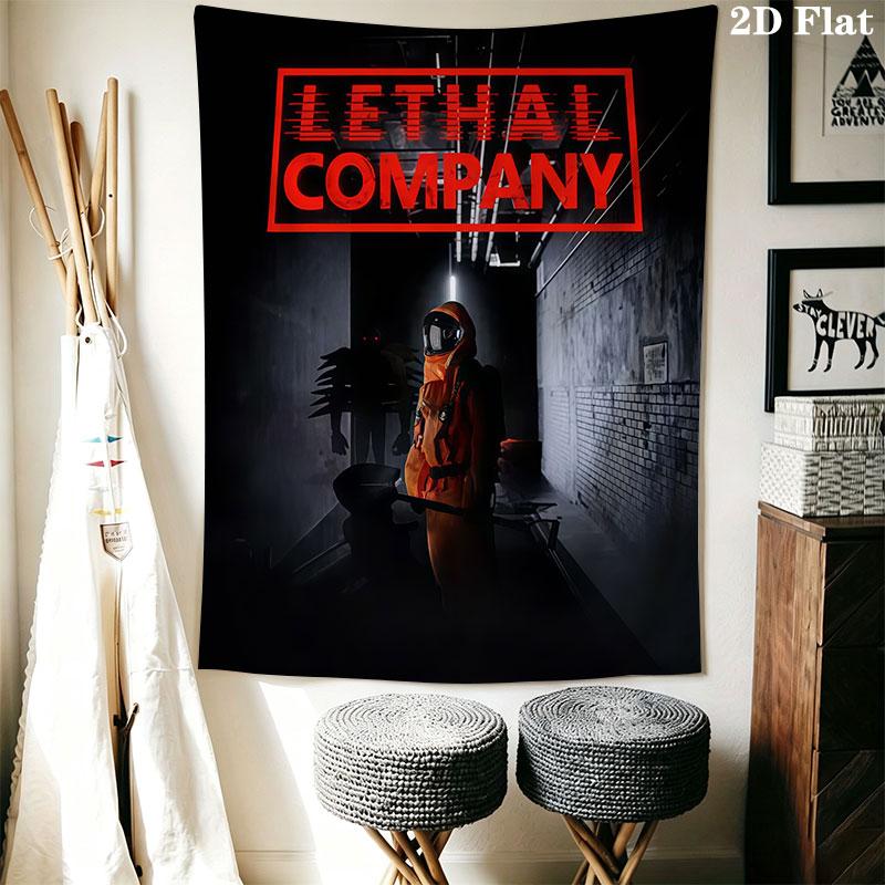 Lethal Company Wall Hanging Printed Fabric Blanket Decorative Tapestries for Bedroom Living Room Home Decor