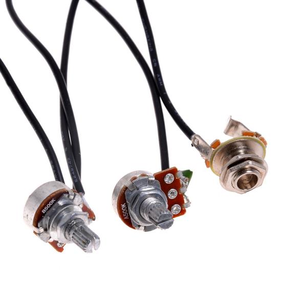 6-saitiger Single-Coil-Pickup Gitarren-Schallloch-Kabelbaum-Set mit Lautstärke- und Klangreglern
