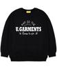 UNION GARMENTS [Fleece-Lined] Camp Begin Oversized Sweatshirt Black