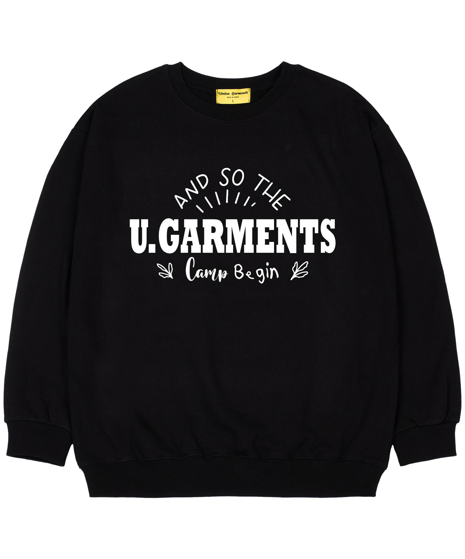 Union Garments [На флисе] Худи для кемпинга Begin Oversized Черный Xxl