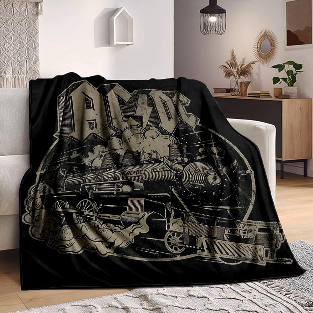1PC AC/DC Blanket Soft Warm All Season Throw for Sofa, Bed, Car, Office Vibrant Colorful Design, Durable & Cozy Gift