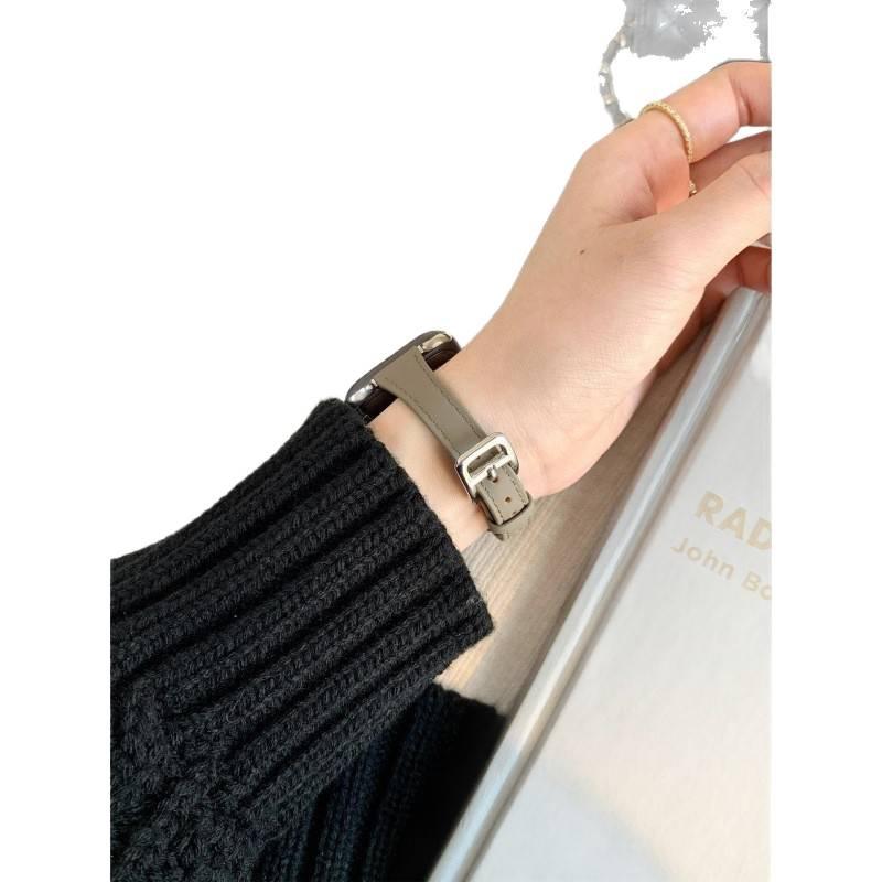 Applicable to s10 Apple S11 Watch iwatch6789SE Small Waist Leather Strap FIT4 Huawei GT6 Xiaomi 9