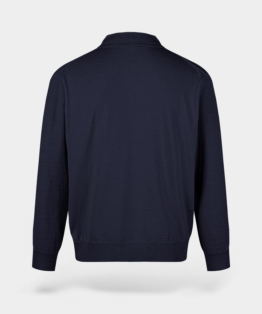BIRBANTE Soft Washable Collared Knit - Dark Navy