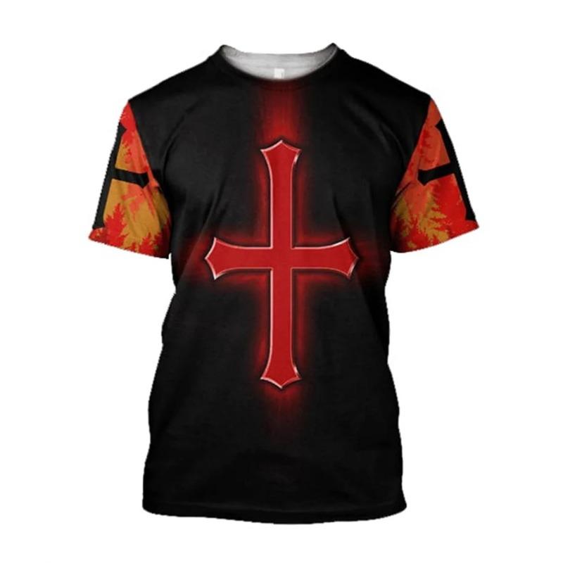 3D Print Jesus Cross T Shirt Men Women New Summmer Fashion Vintage Short Sleeve Men Oversize T-shirts Men Clothing Dropshipping