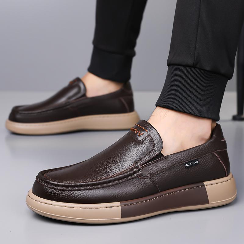 Fashion 2025 New Classic Men's Business Loafers Thick-Soled Comfortable Driving Shoe High-Quality Lightweight And Anti-Slip Walking Shoe