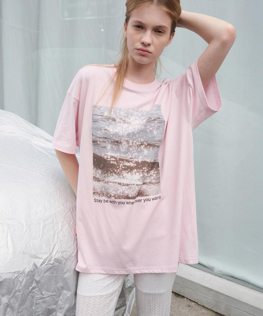 Leuba Moment Graphic T-Shirt - Blush Pink