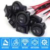 Round/ Square Head Rocker Switch ON/Off SPST 2Pin Toggle Switch with Wires DC12V-24V Electrical Switch for Automotive Boat RVs Switches Seat 3
