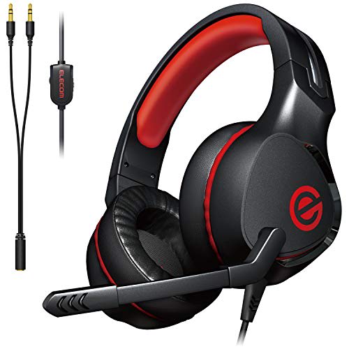 ELECOM Gaming Headset, Wired Headphones, Lightweight x Soft Ear Pads, Comfortable for Long Playing, Black HS-G01BK