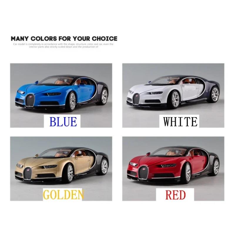 Welly 1/24 Bugatti Chiron Scale Diecast Vehicles High Simulation Model Car Metal Alloy Classic Toy Car For Kids Gift