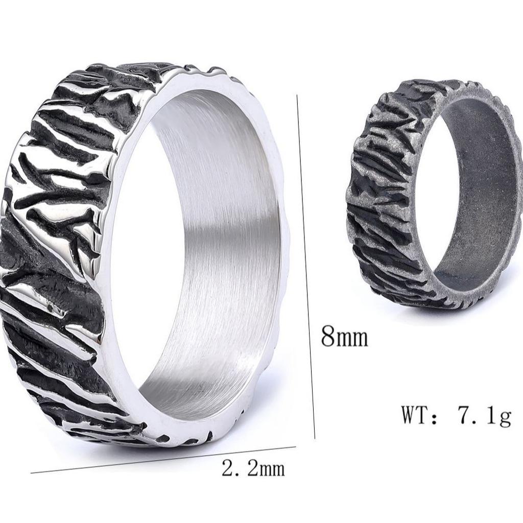 Minimalist Textured Unisex Ring Stylish New Finger Ring for Men Women