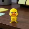 Funny Expression Decor 3D Printed Yellow Duck Figurine, Statue with Vivid Expressions, Modern Home Accent Cute Miniature Desktop Ornaments for Office