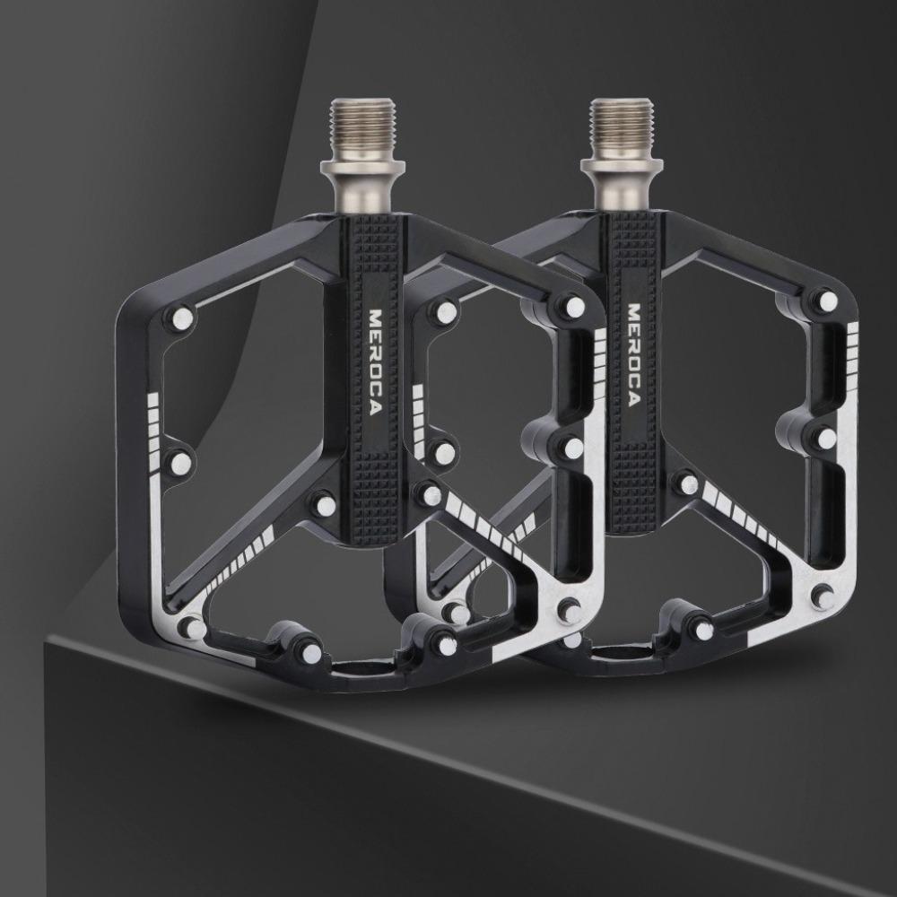 Durable MEROCA Bicycle Pedals Ultralight Non-slip Bike Pedals Aluminium Alloy Sealed DU Bearing Cycling Accessories