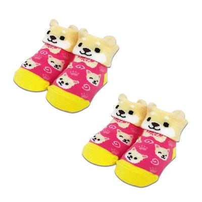 Traveling Mameshiba Baby Socks for Boys and Girls Cute Comfortable Baby Socks 2 Pair [LamPlanning] (Mameko Set)