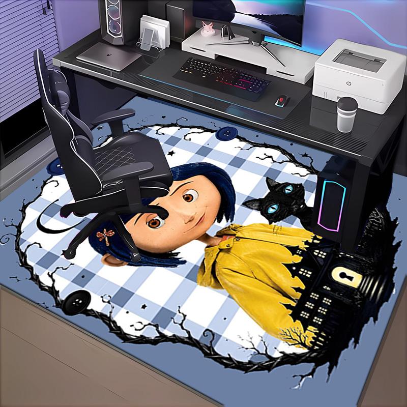 Mystery Coraline's World Rug Office Carpet Non-Slip Mat, Chair Rug Floor Covering for Gaming, Bedroom, Living Room , Home Decor Christmas Gift