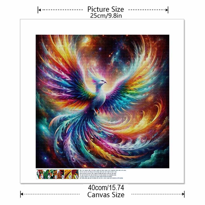 New Arrival 5D DIY Full Circle Diamond Painting "Colorful Phoenix" Embroidery Cross Stitch Home Decor Gift