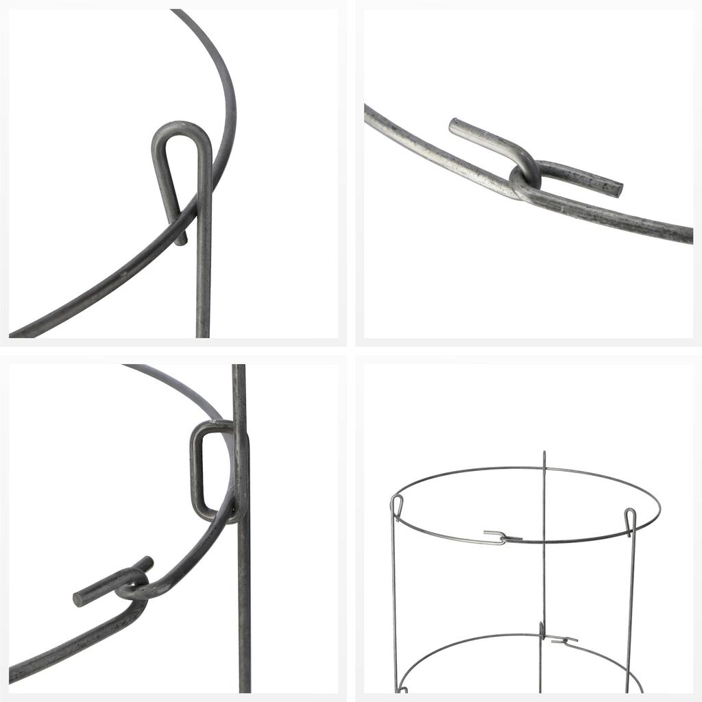 KADAX Flower Plant Support Garden Ring Steel Support