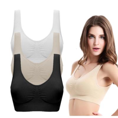 Ženy Bezešvé Fitness Tělocvična Sportovní Plná podprsenka Push Up Bezdrátové spodní prádlo Tvar Nošení Stretch Lift Crop Tank Bra Top Plus Size