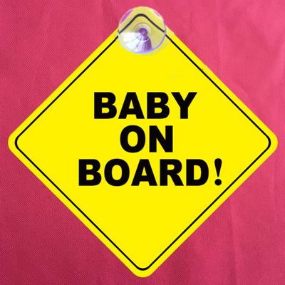 Car Vehicle Window Baby On Sucker Sticker Warning Board Safety Sign Decoration